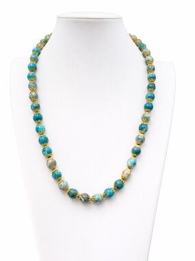 Apatite polished gemstone hand knotted 24 inch Aprilsplace